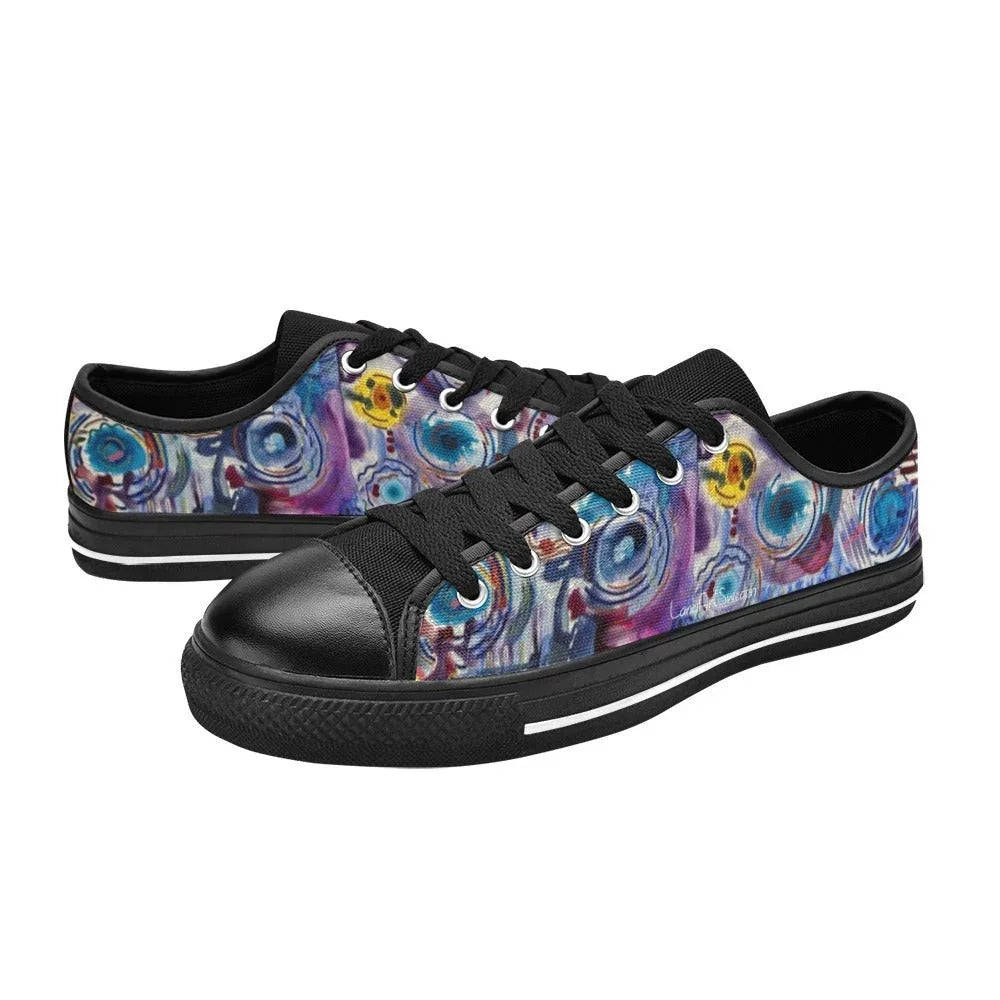 Circles on Water Men's Classic Canvas Shoes - Lana Art Sweden