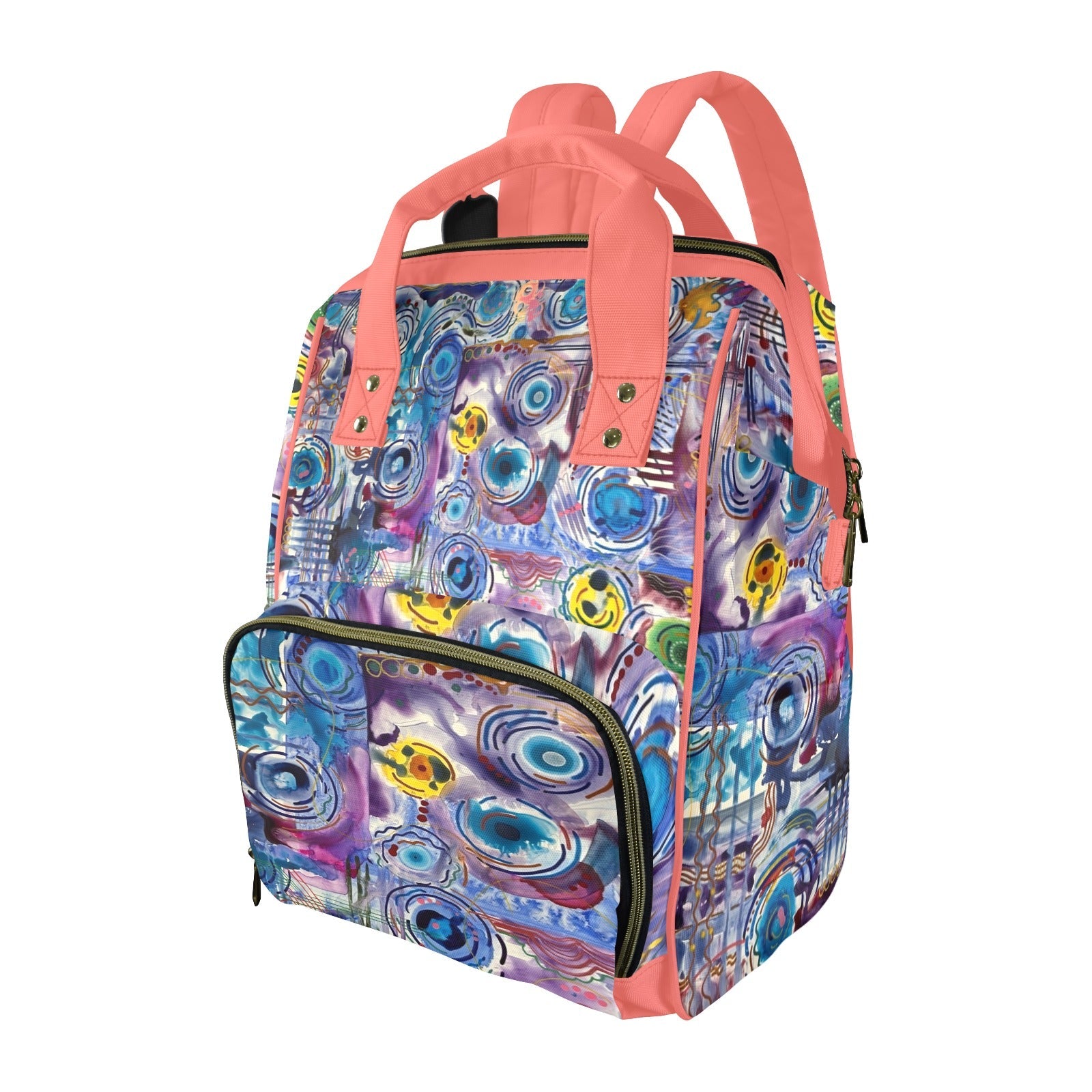 Circles on Water Multifunction Diaper Bag, Backpack - Lana Art Sweden
