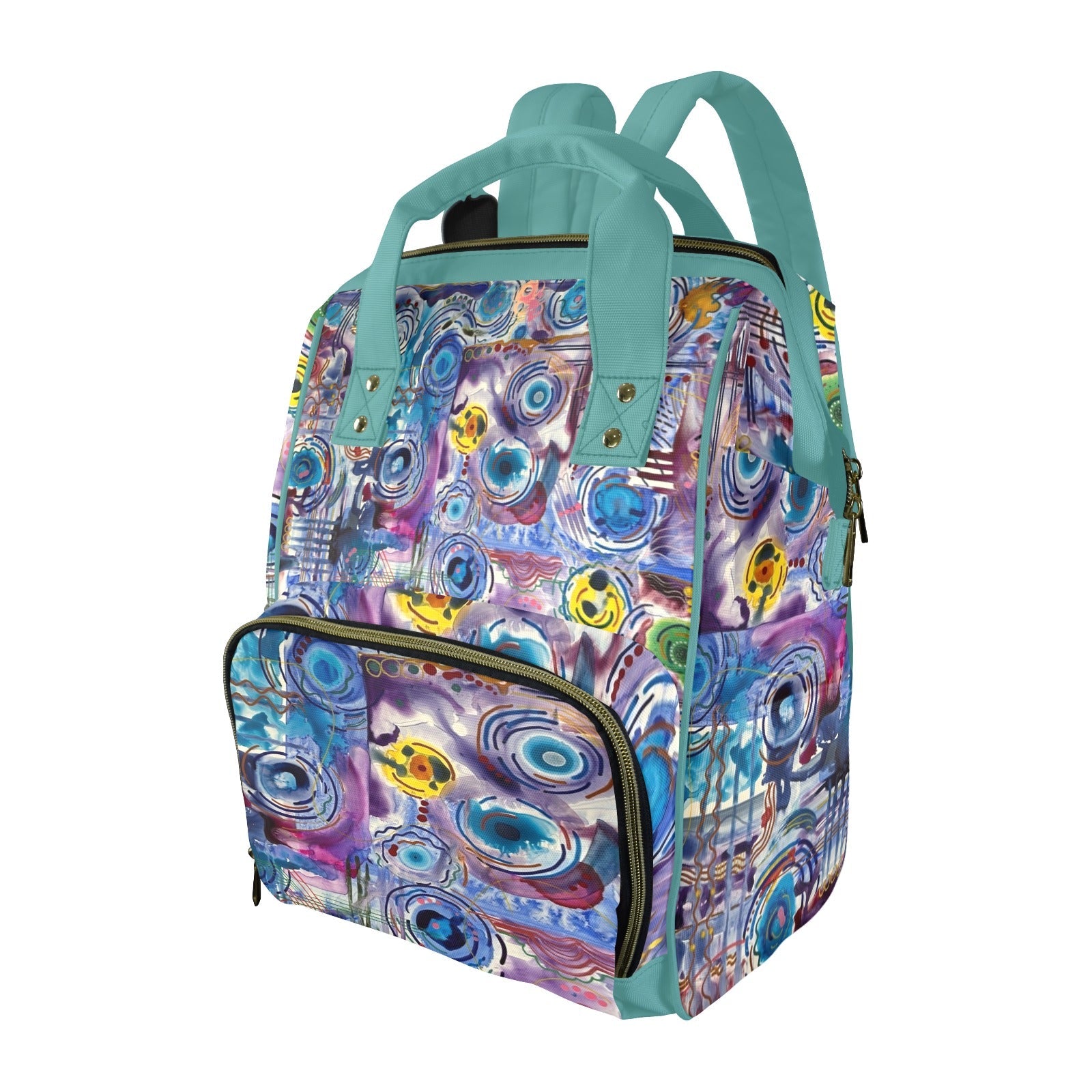 Circles on Water Multifunction Diaper Bag, Backpack - Lana Art Sweden