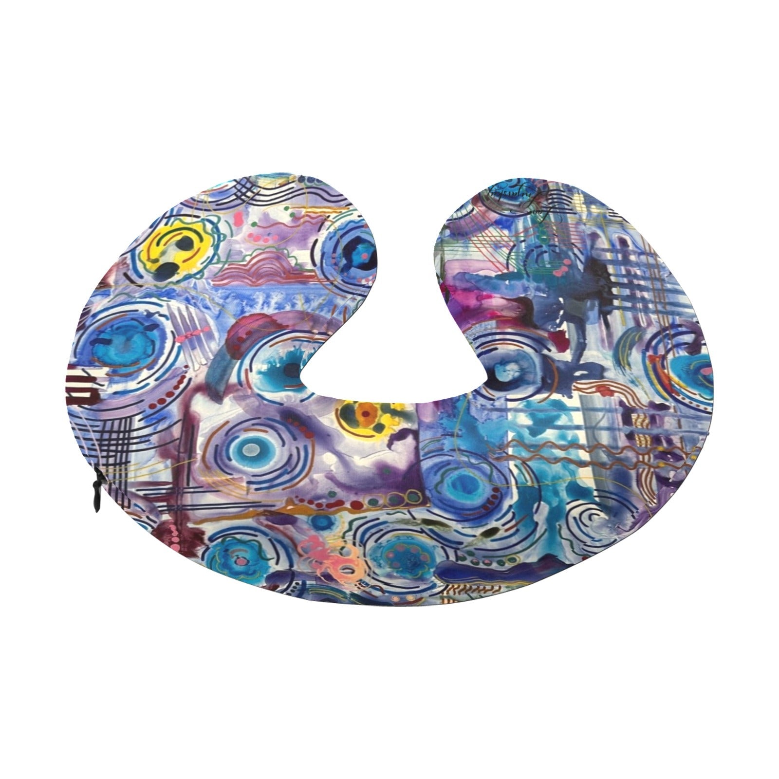 Circles on Water U - Shape Travel Pillow - Lana Art Sweden