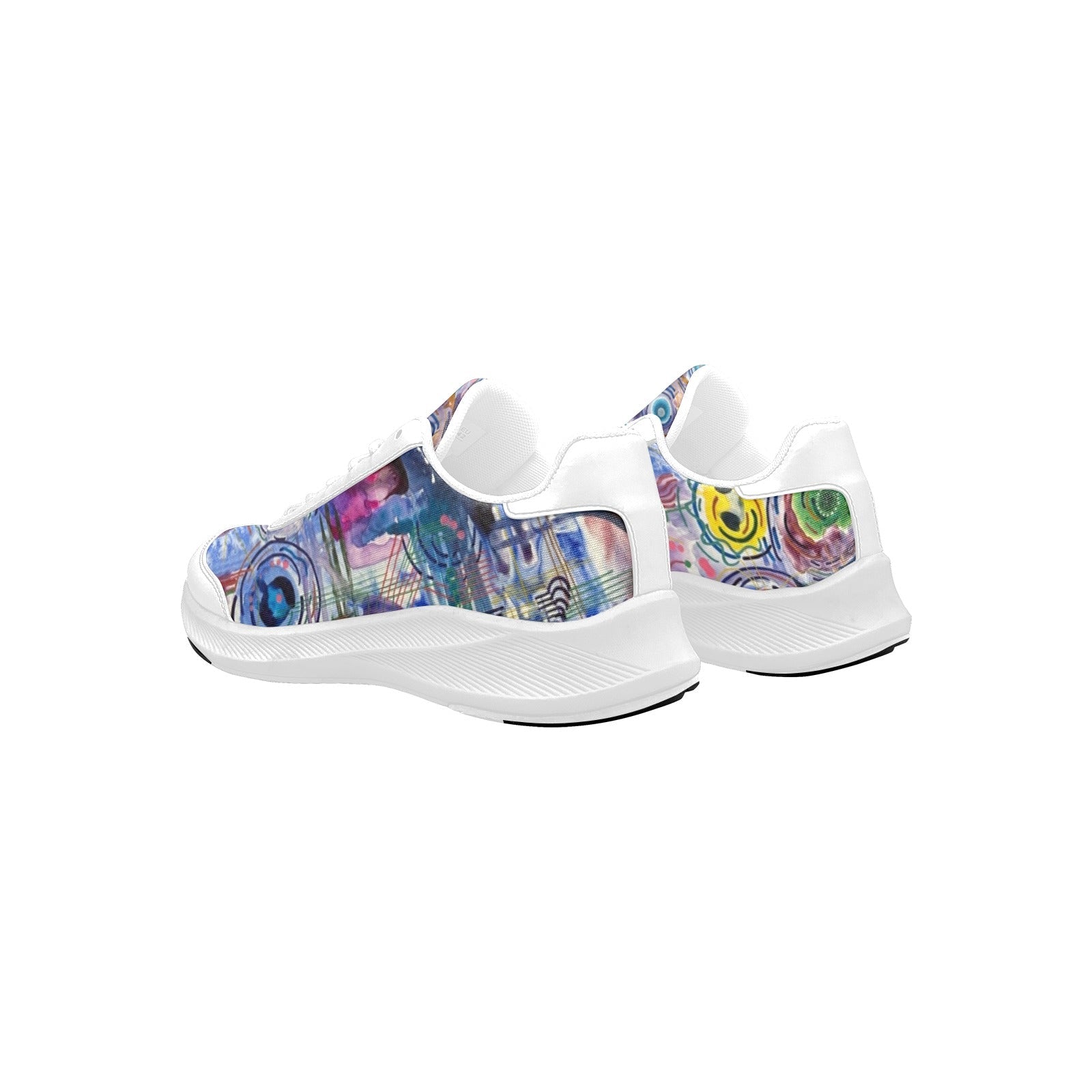 Circles on Water white Women's Mudguard Running Shoes - Lana Art Sweden