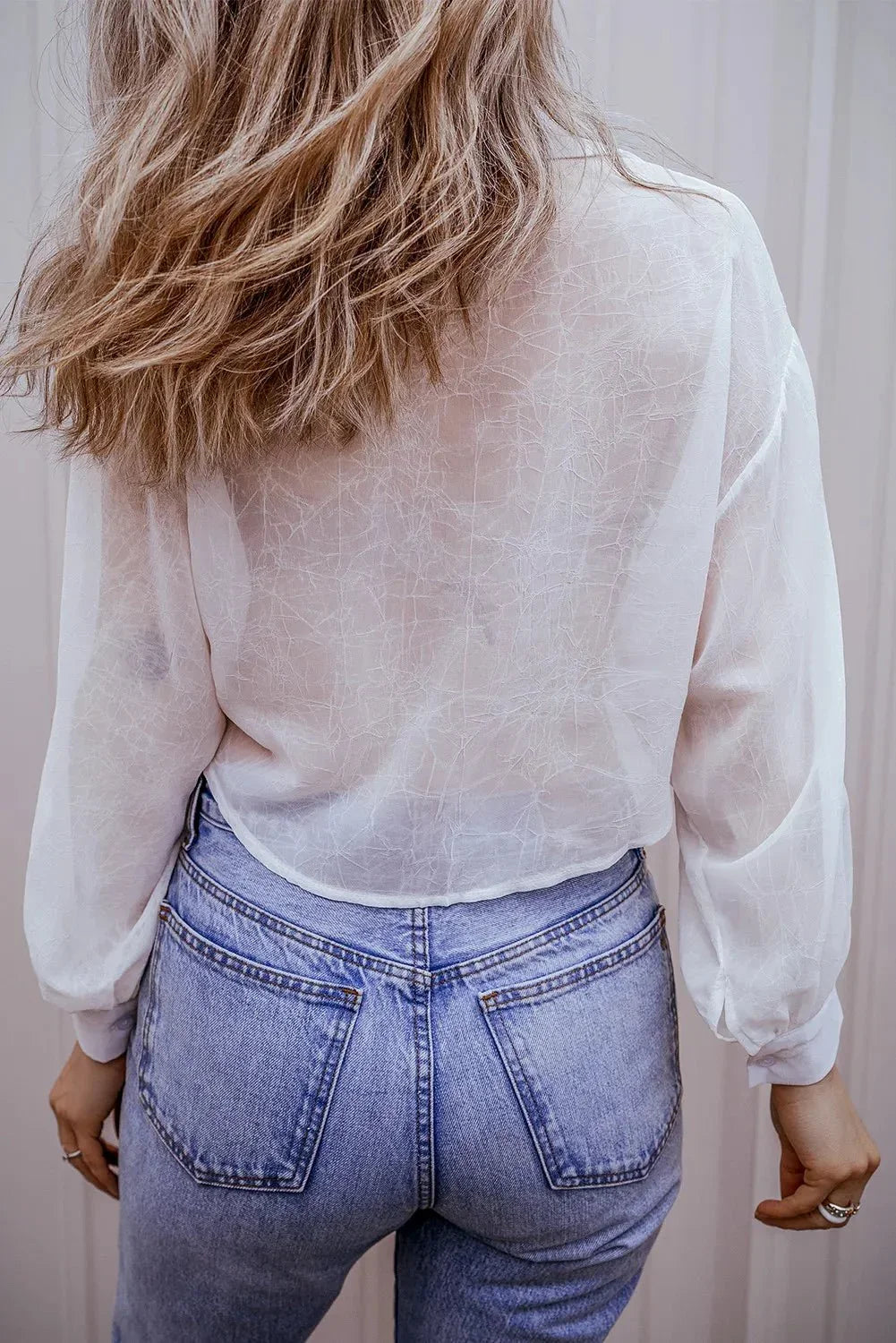 Collared Neck Long Sleeve Shirt - Lana Art Sweden
