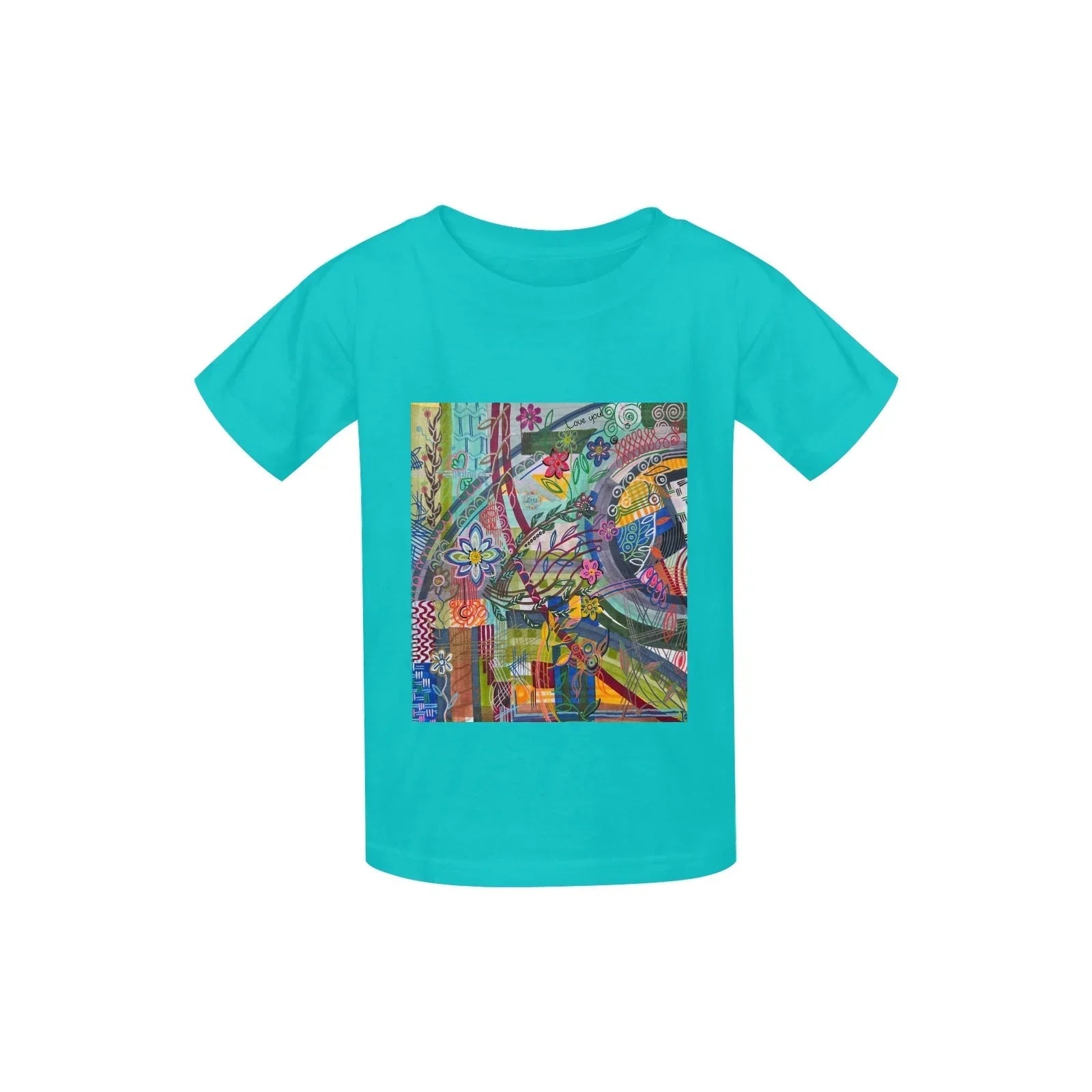 Colorful Currents Tilly Kid's Classic T-shirt (Model T22) - Lana Art Sweden