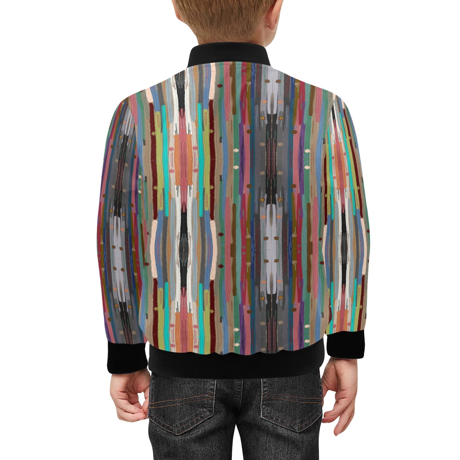 Colors 2025 Diagonal Kids' Bomber Jacket with Pockets (Model H40) - Lana Art Sweden