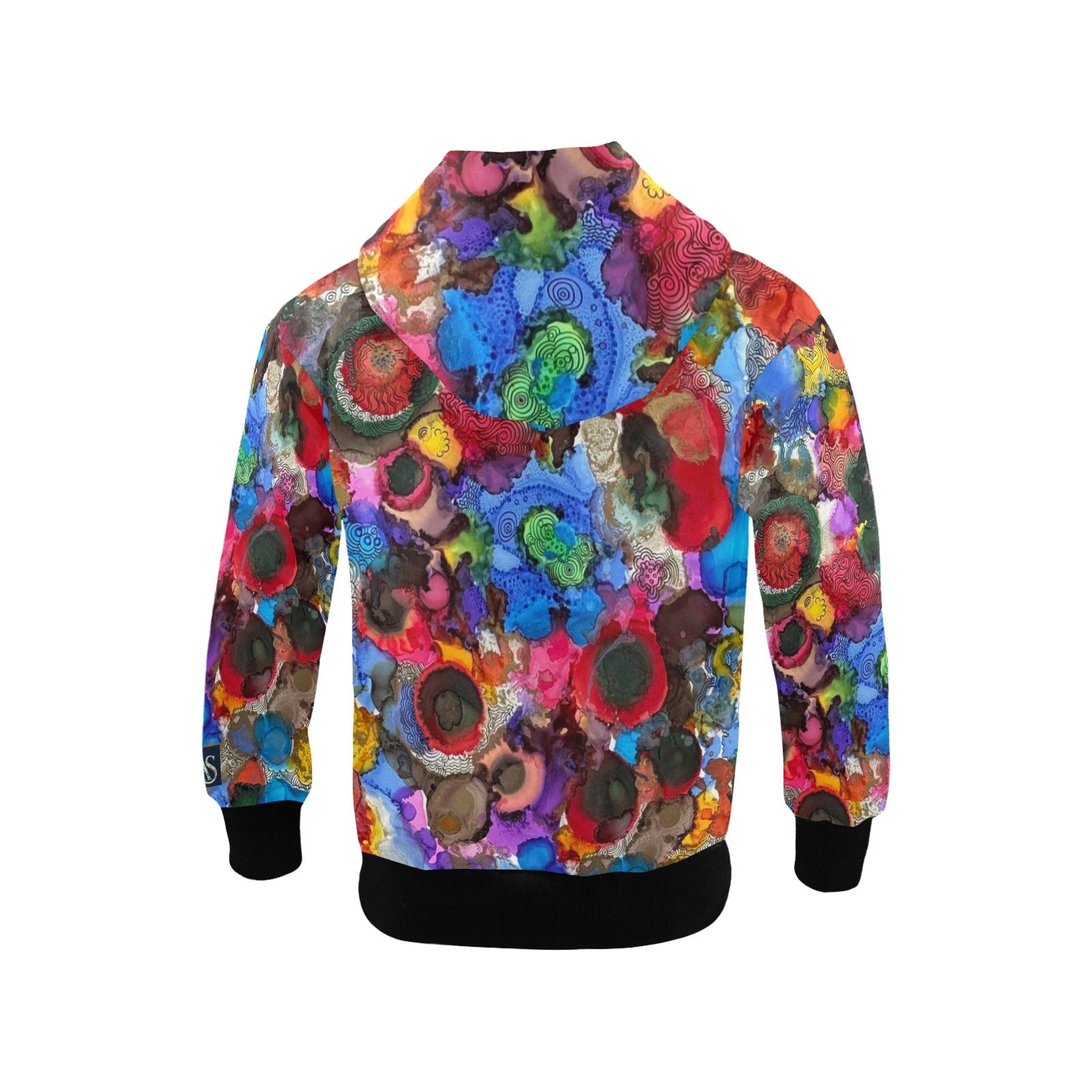 Cosmic Blooms Big Boys' Zip Up Hoodie (H58) - Lana Art Sweden