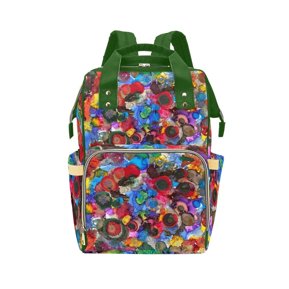 Cosmic Blooms Forest Multi - Function Diaper Backpack/Diaper Bag - Lana Art Sweden