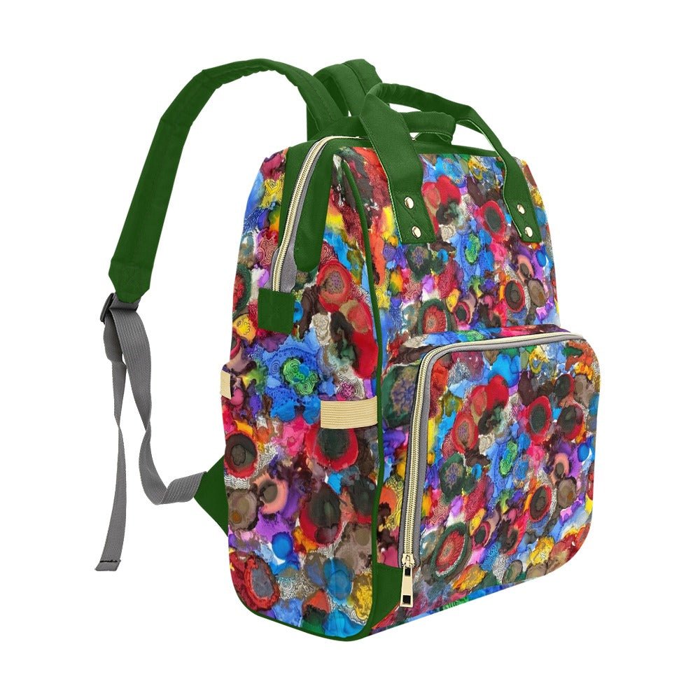Cosmic Blooms Forest Multi - Function Diaper Backpack/Diaper Bag - Lana Art Sweden