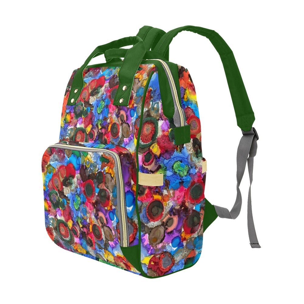Cosmic Blooms Forest Multi - Function Diaper Backpack/Diaper Bag - Lana Art Sweden