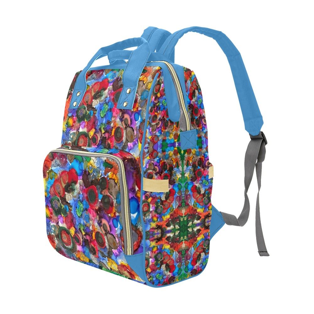 Cosmic Blooms Mega Sky Multi - Function Diaper Backpack/Diaper Bag - Lana Art Sweden