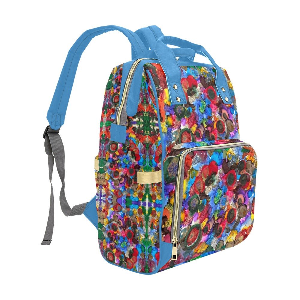 Cosmic Blooms Mega Sky Multi - Function Diaper Backpack/Diaper Bag - Lana Art Sweden