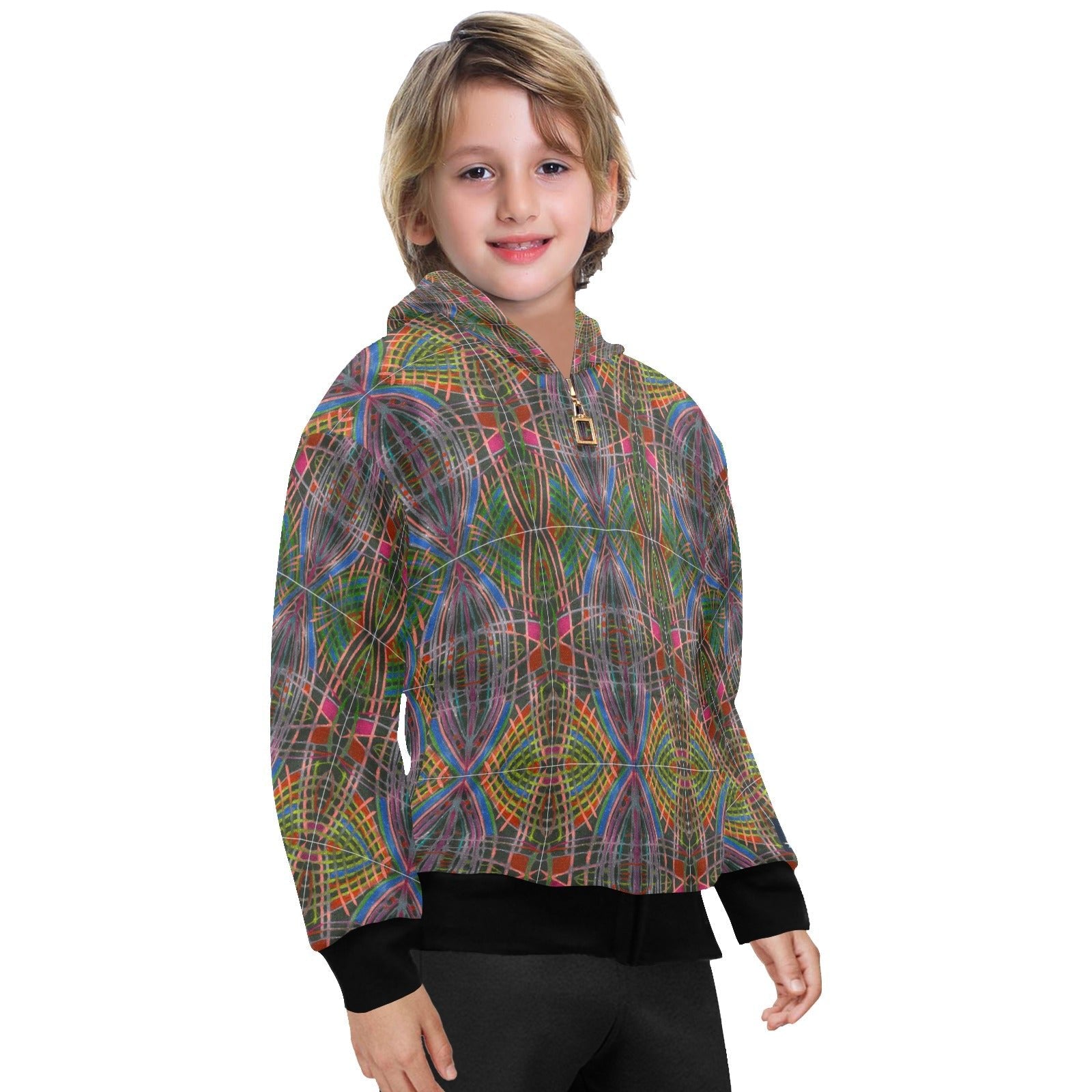 Cosmos Big Boys' Zip Up Hoodie (H58) - Lana Art Sweden