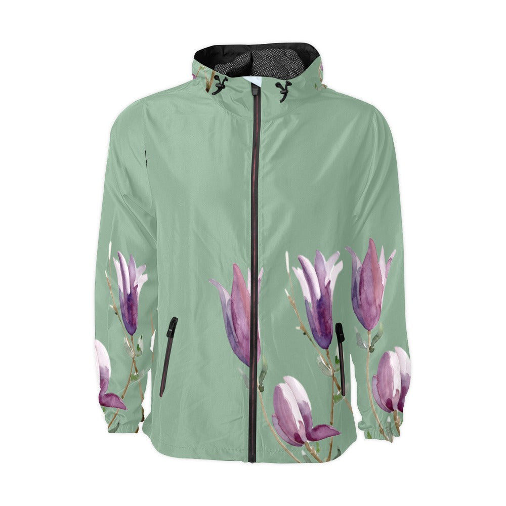 Magnolia Spanish Green Unisex Windbreaker