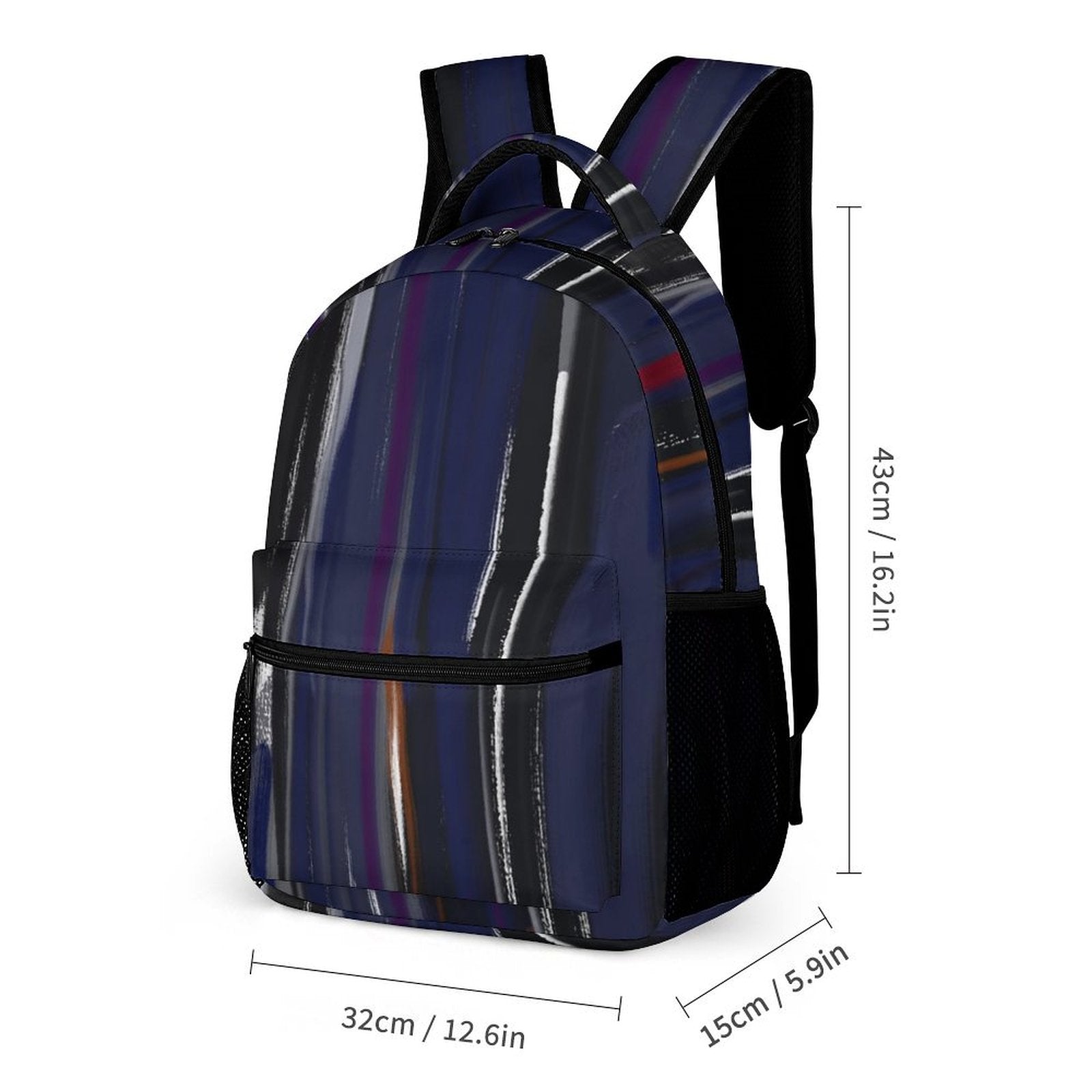 Three piece School Blue Music set: Backpack, Lunch bag, Pen case