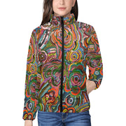 Fall Fiesta Women's Stand Collar Padded Jacket (Model H41)