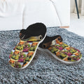 Fall Harvest Fleece Lined Foam Clogs for Adults in EVA material with fleece lining and heel strap for comfort and warmth.