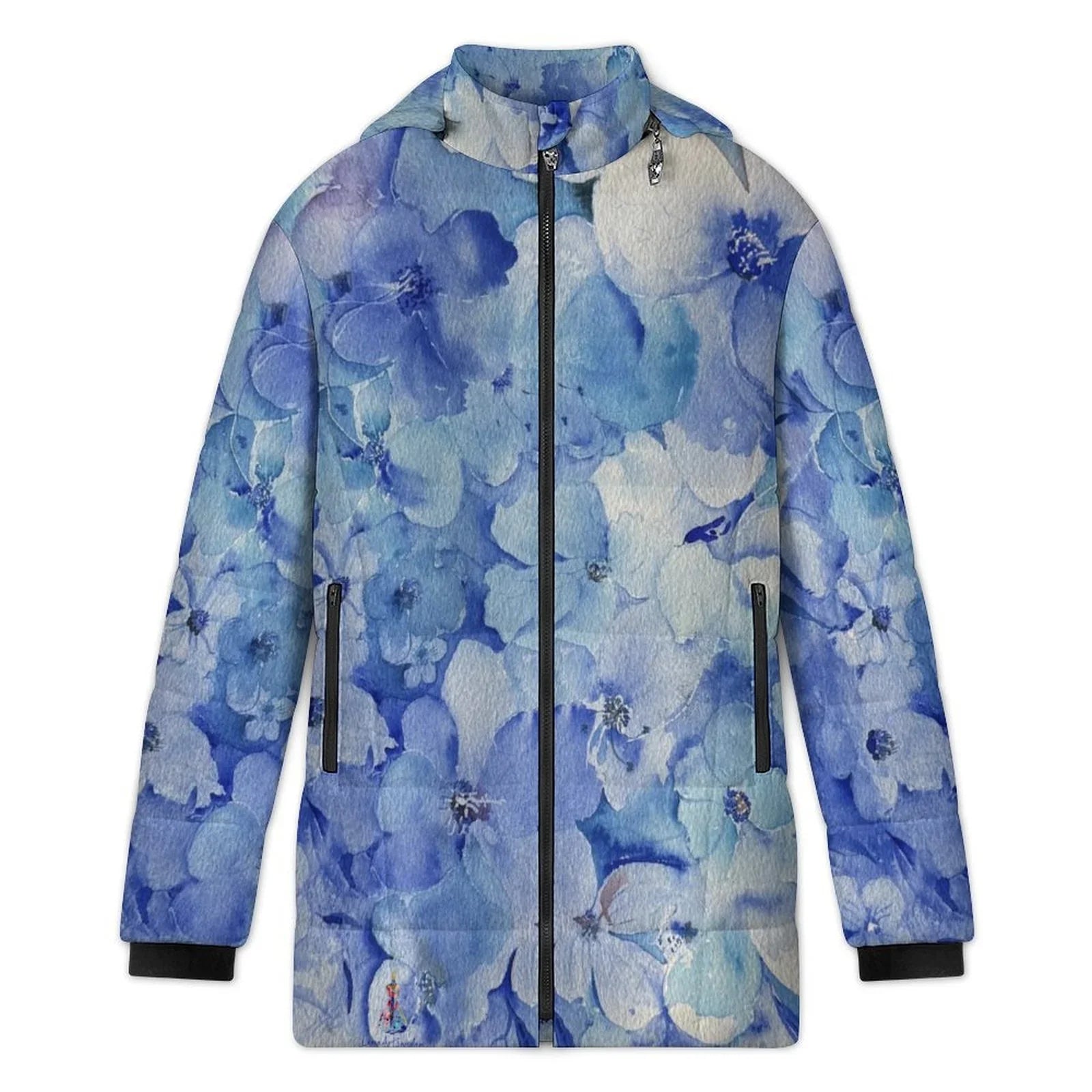 Blue Field Women's Hooded Puffer Coat