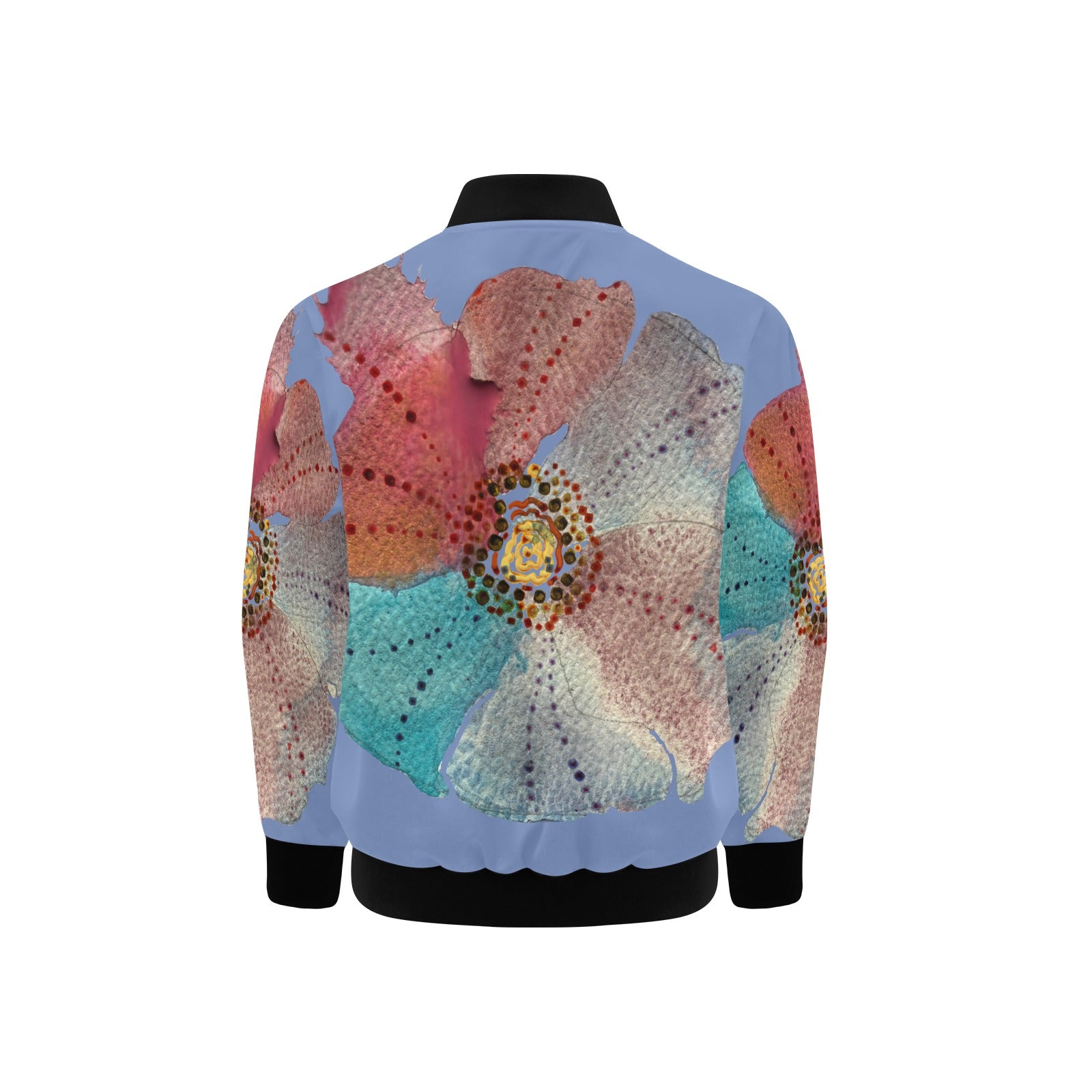 Grand Fleur Ciel Kids' Bomber Jacket with Pockets (Model H40)