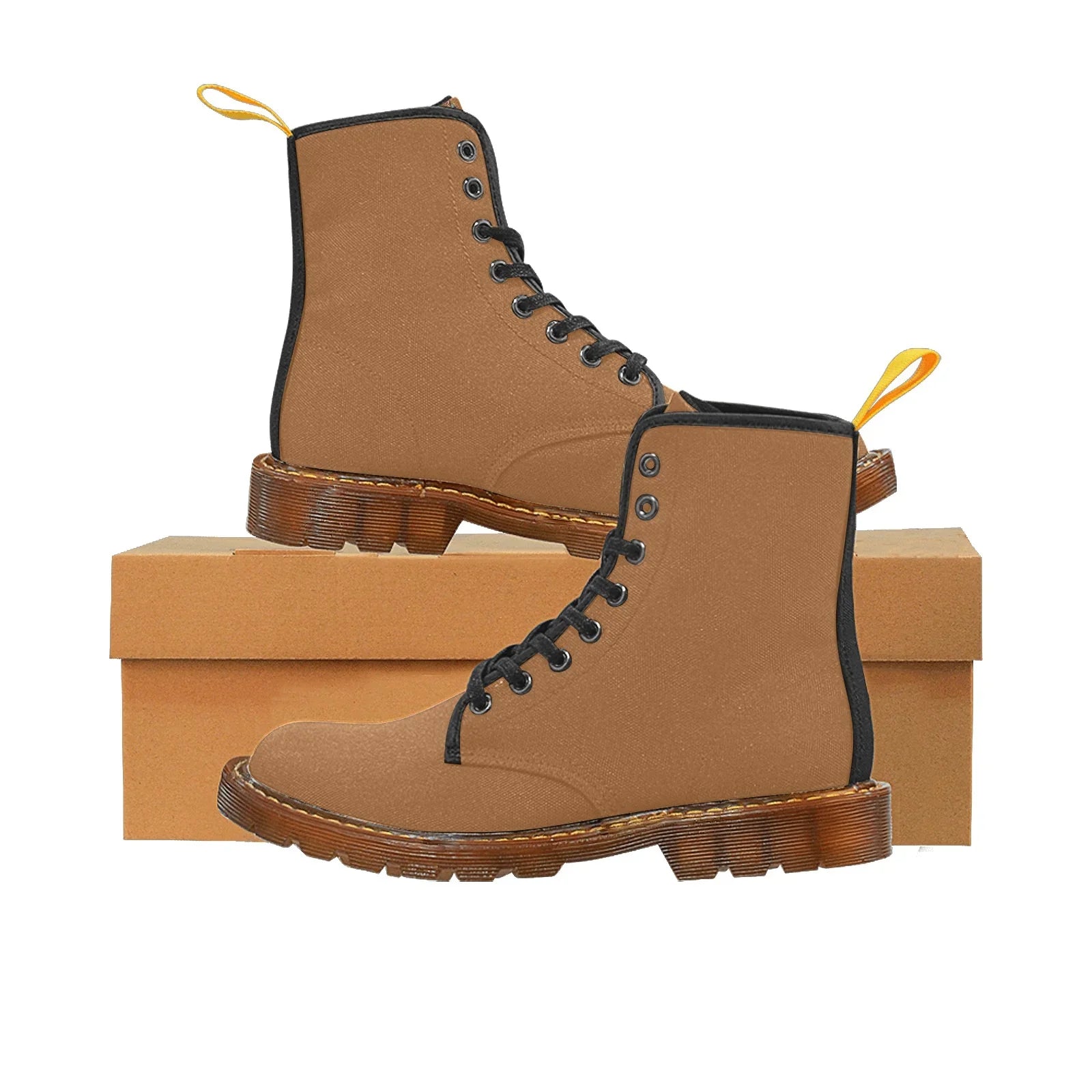 Bronze Brown Custom Canvas Boots For Women Model 1203H