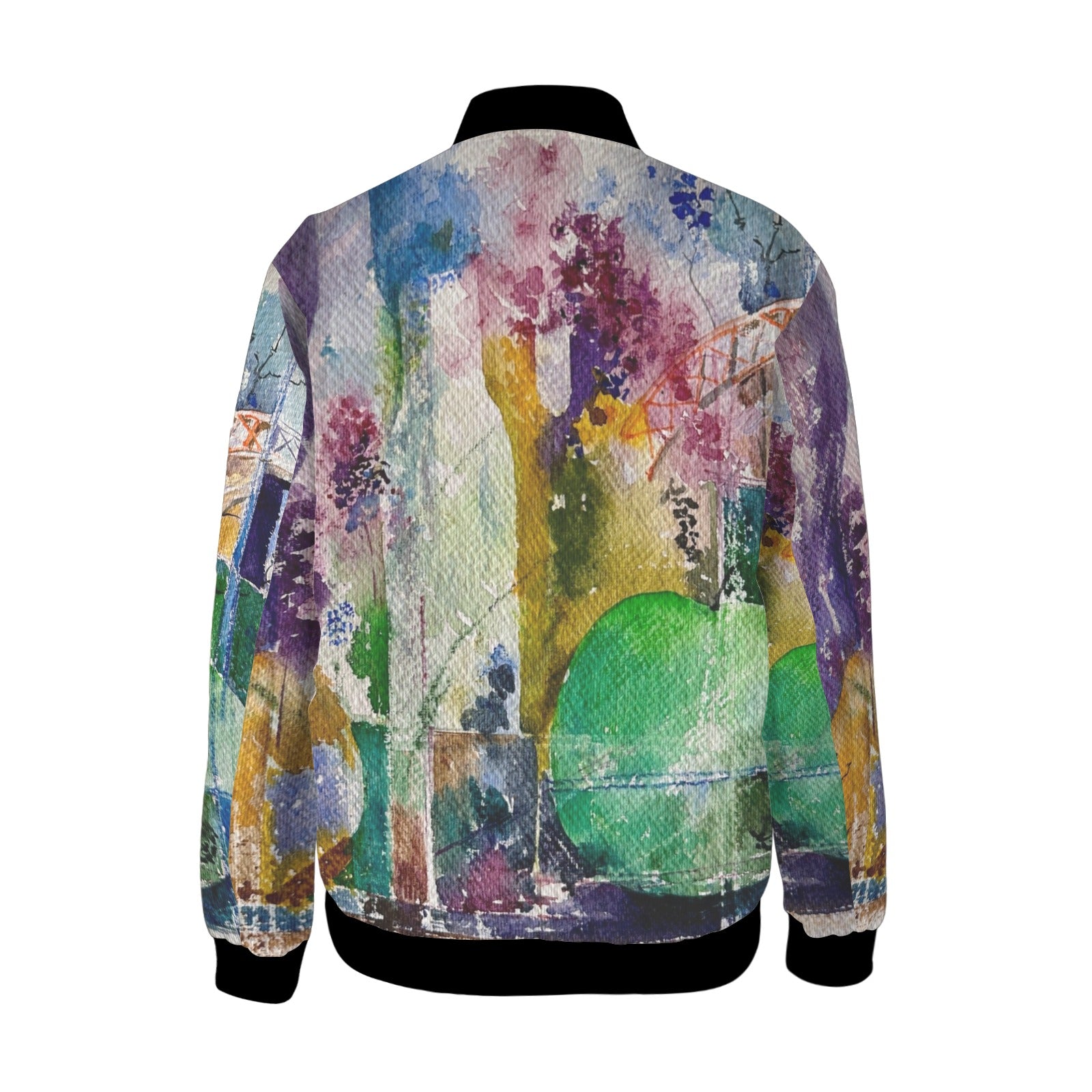 Abstract Bridge Tall Ladies Bomber Jacket