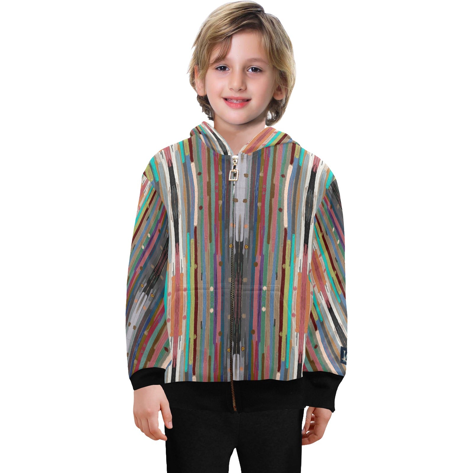 My Stripes Mega Big Boys' Zip Up Hoodie (H58)