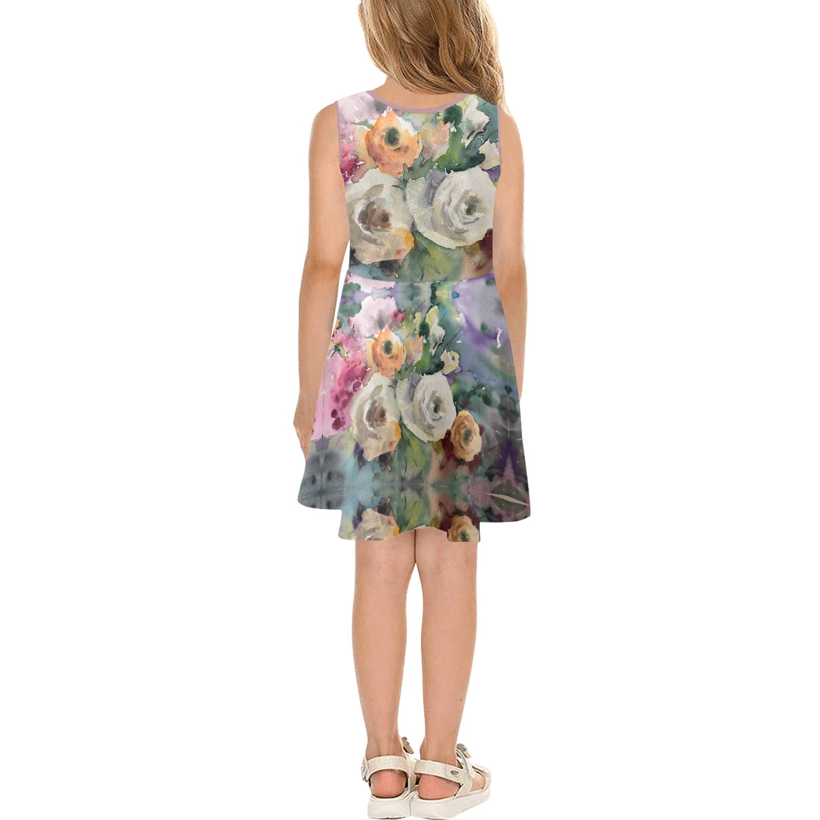 Roses for You! Girls' Sleeveless Sundress
