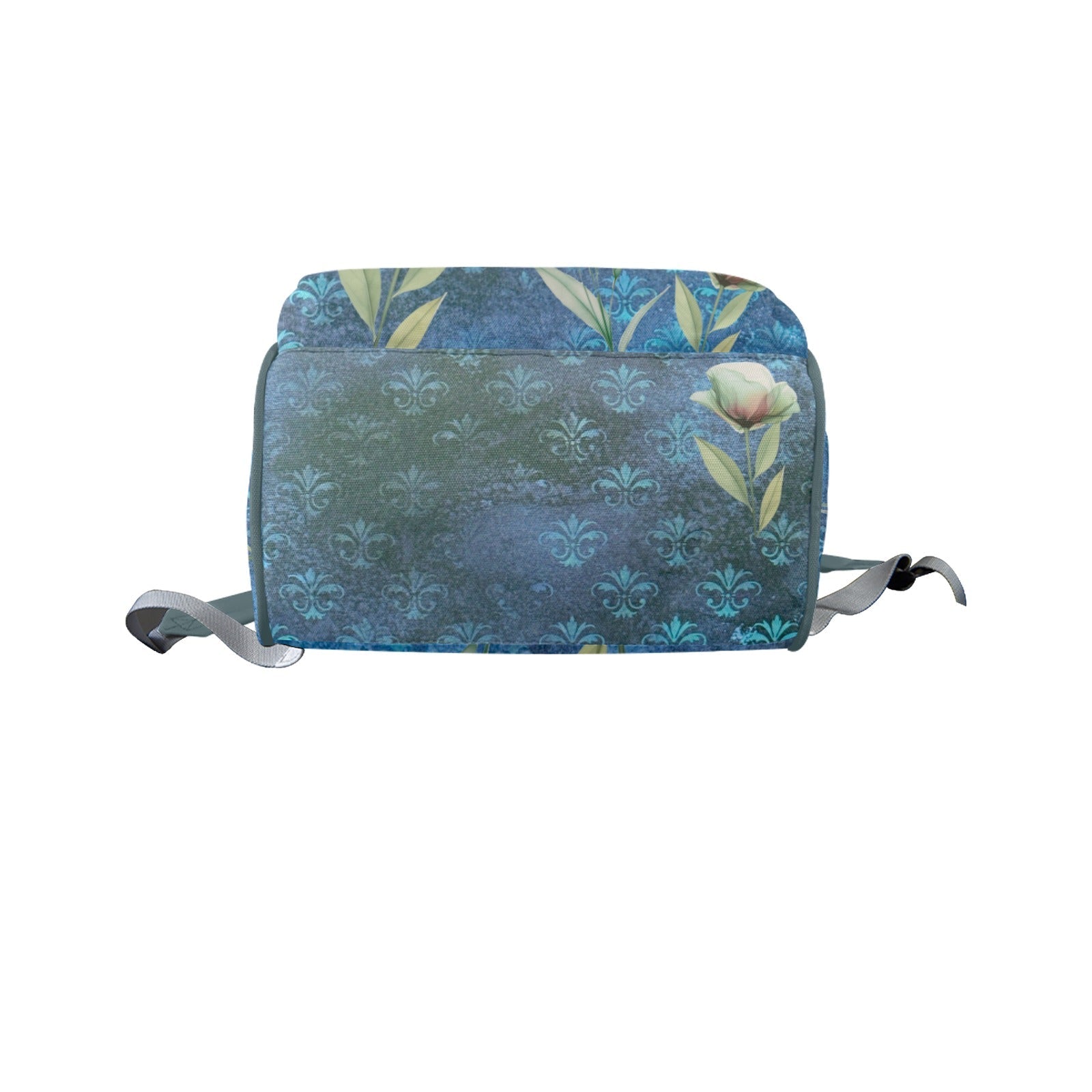 Damascus Blue Flowers Multi - Function Travel Diaper Bag - Large - Lana Art Sweden