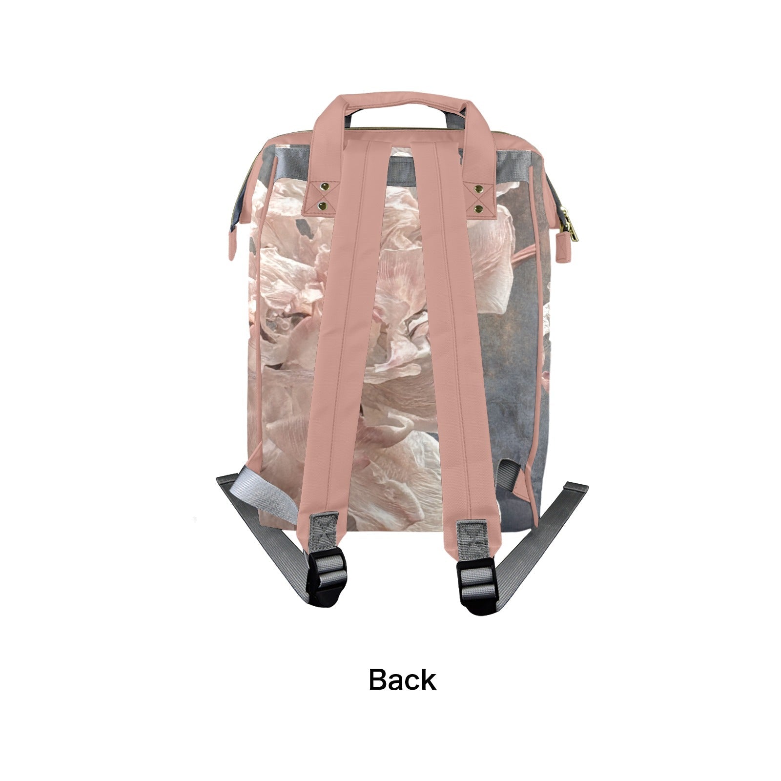 Damaskus Pink Tulip Multi - Function Travel Diaper Bag - Large - Lana Art Sweden