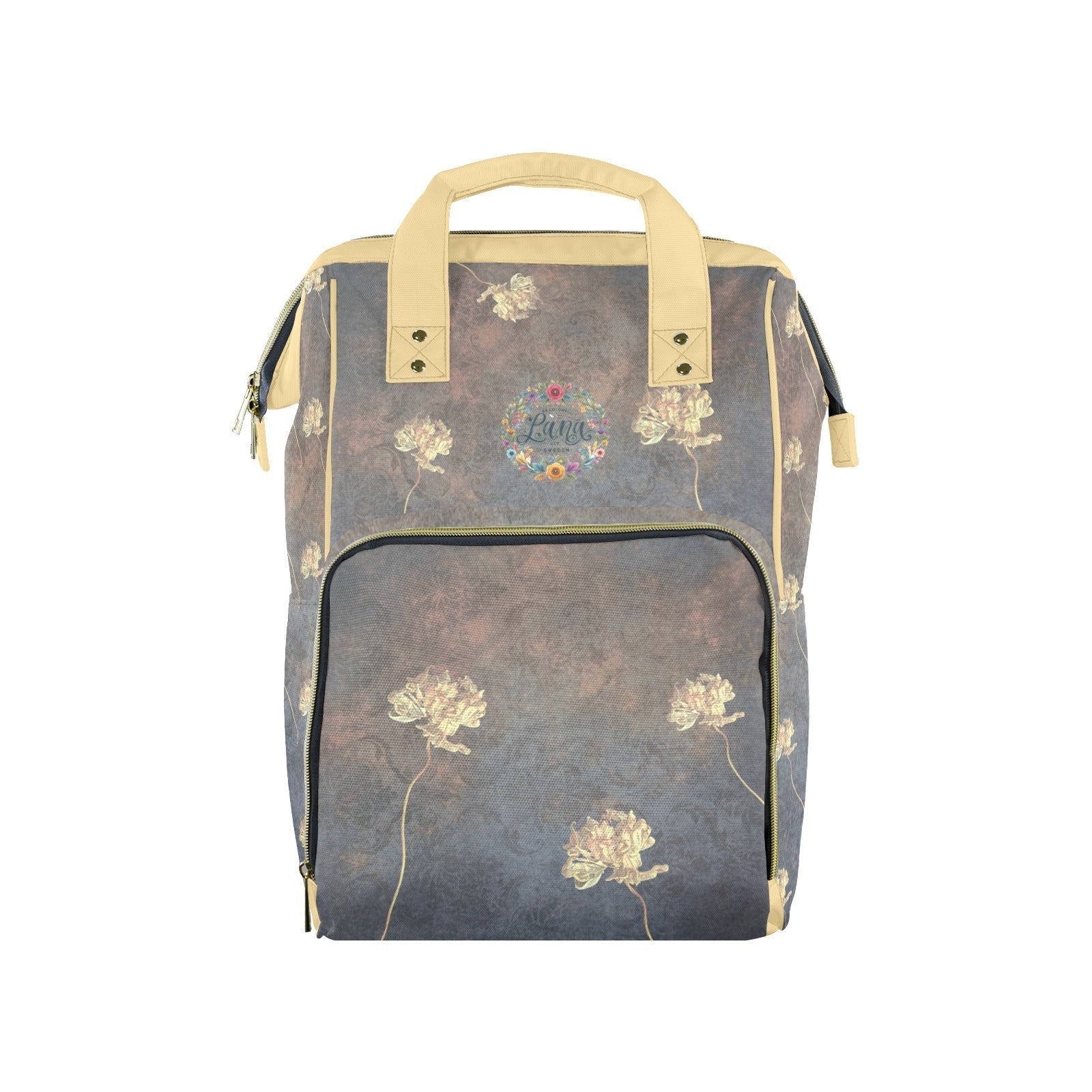 Damaskus Tulip Dusk Multi - Function Travel Diaper Bag - Large - Lana Art Sweden