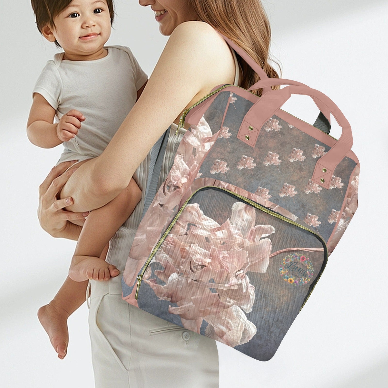 Damaskus Tulip Kingdom Multi - Function Travel Diaper Bag - Large - Lana Art Sweden