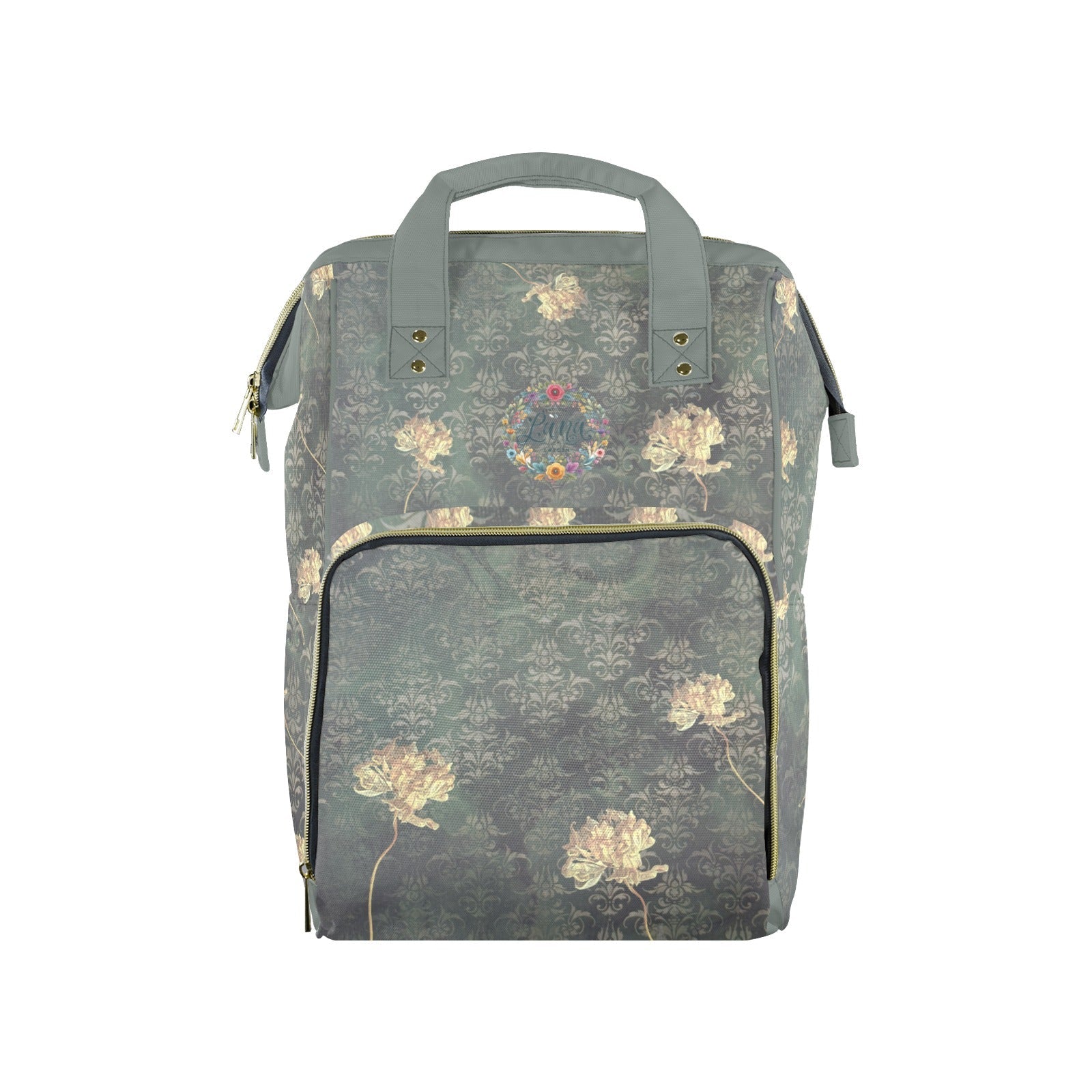 Damaskus Tulip Multi - Function Travel Diaper Bag - Large - Lana Art Sweden