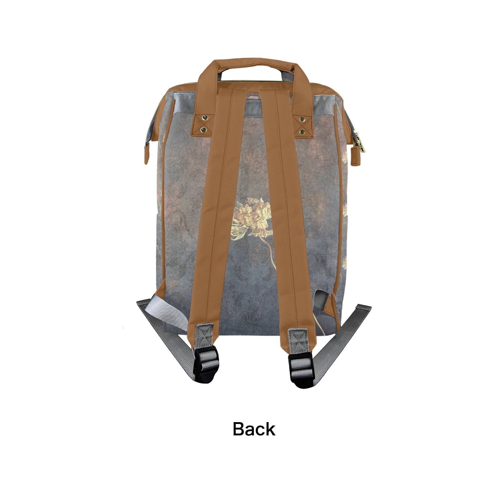 Damaskus Tulip Terracotta Multi - Function Travel Diaper Bag - Large - Lana Art Sweden
