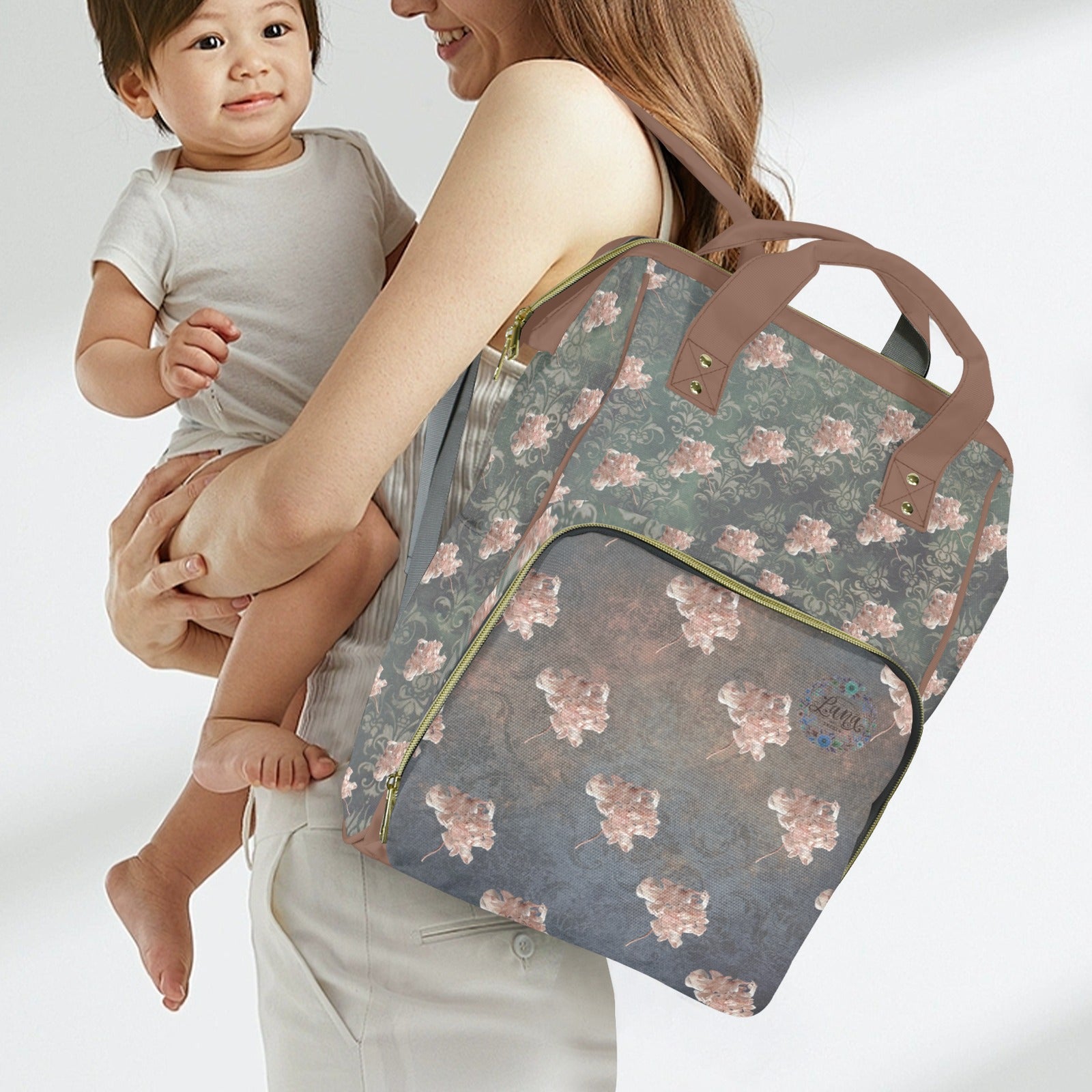 Damaskus Tulips Kingdom Multi - Function Travel Diaper Bag - Large - Lana Art Sweden