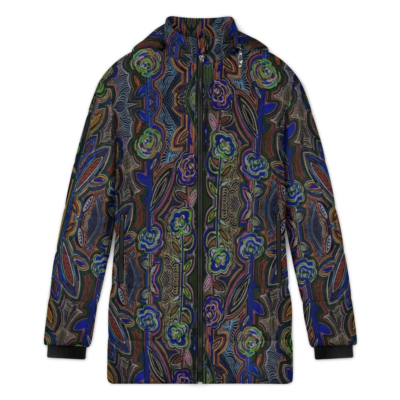 Fabled Flora Women's Hooded Puffer Coat