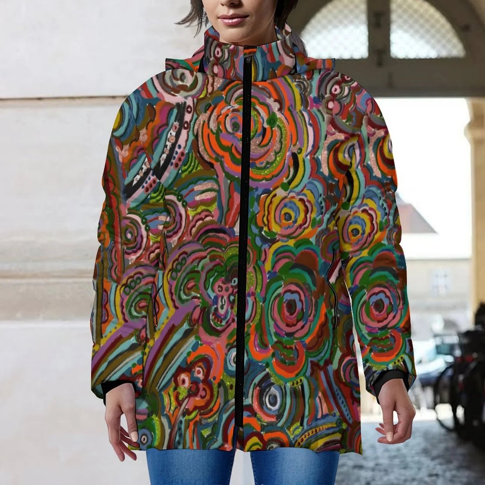 Fall Fiesta Women's Hooded Puffer Coat