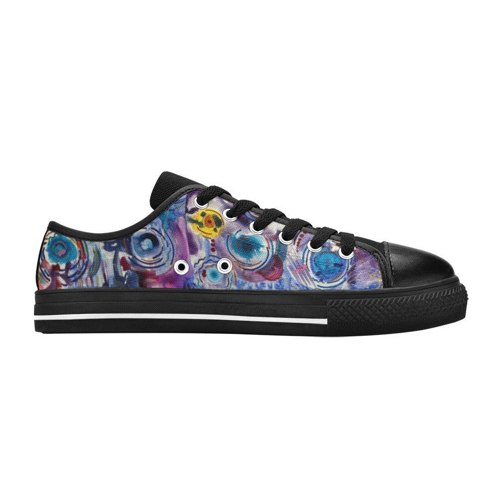 Circles on Water Men's Classic Canvas Shoes
