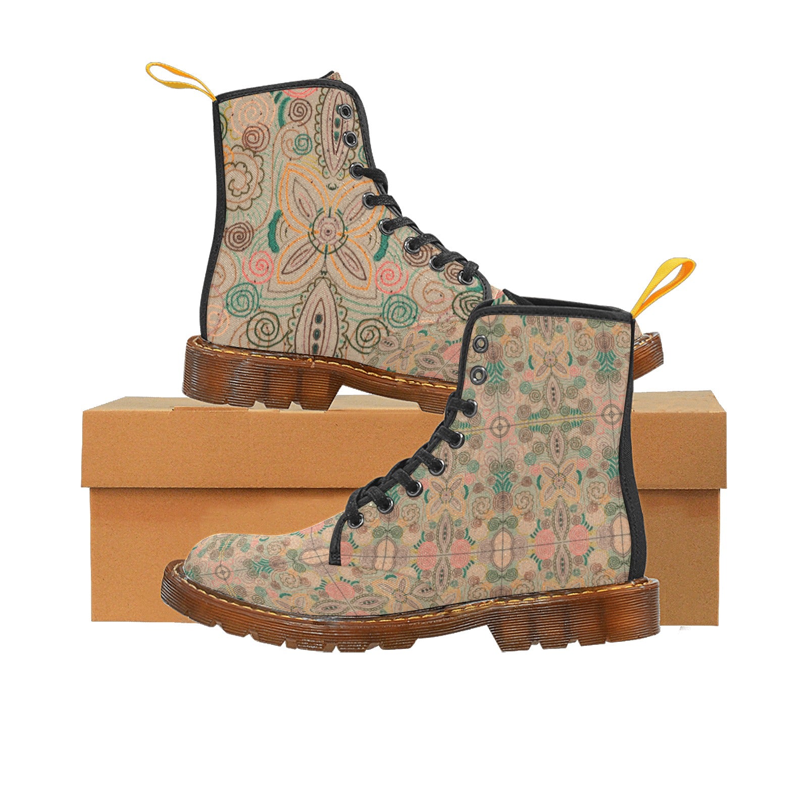 Venetian Blossom Custom Canvas Boots For Women Model 1203H
