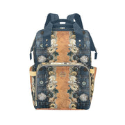 Denim Lace Venice Multi - Function Diaper Backpack/Diaper Bag - Lana Art Sweden