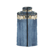 Denim Lace Women's Padded Vest - Lana Art Sweden