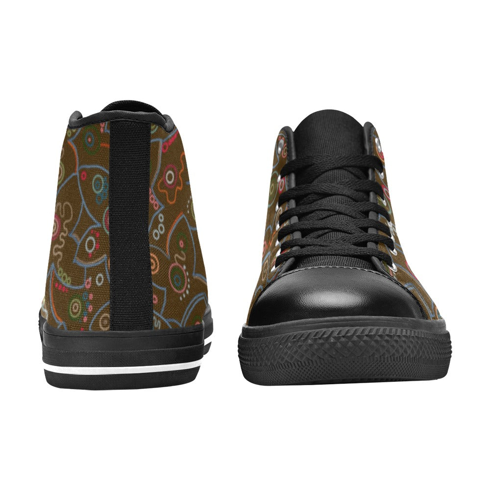 Fall Fireflies Kids' High Top Canvas Shoes