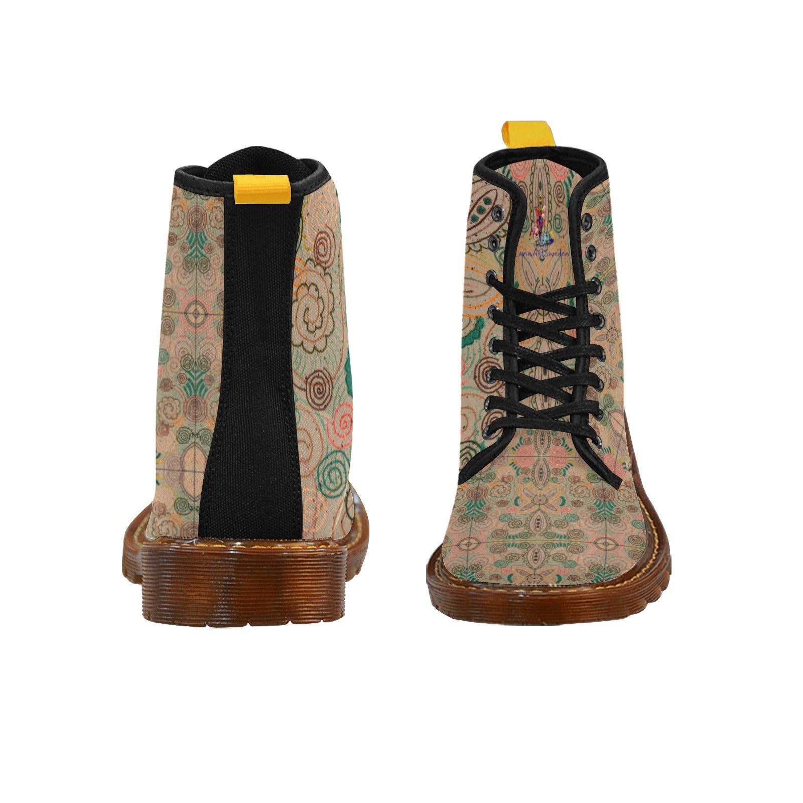 Venetian Blossom Custom Canvas Boots For Women Model 1203H