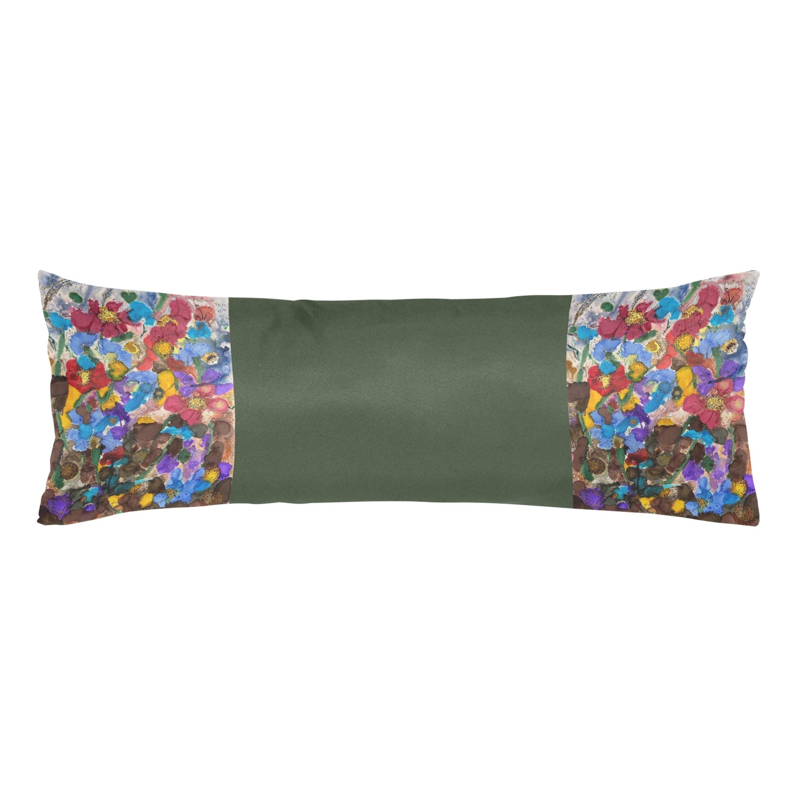 Fall Flowers in the Forest Body Pillow Case 20" x 54"