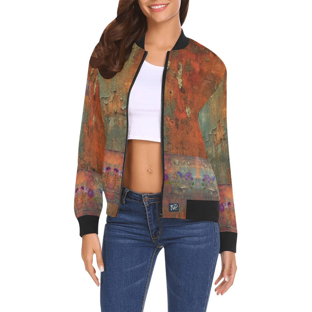 Rusty Life Bomber Jacket for Women