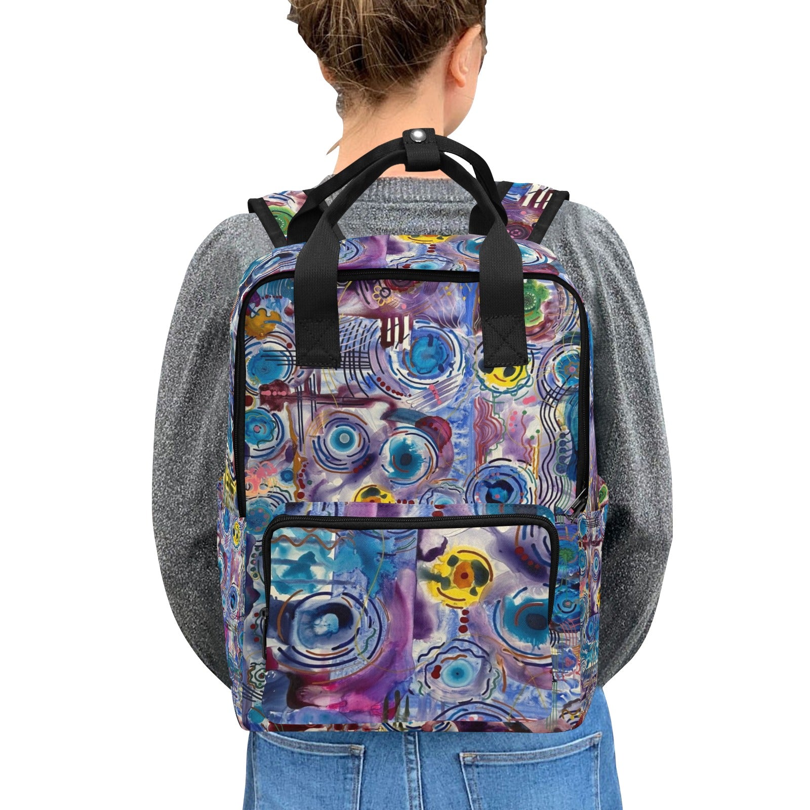 Circles on Water Rucksack mit zwei Griffen