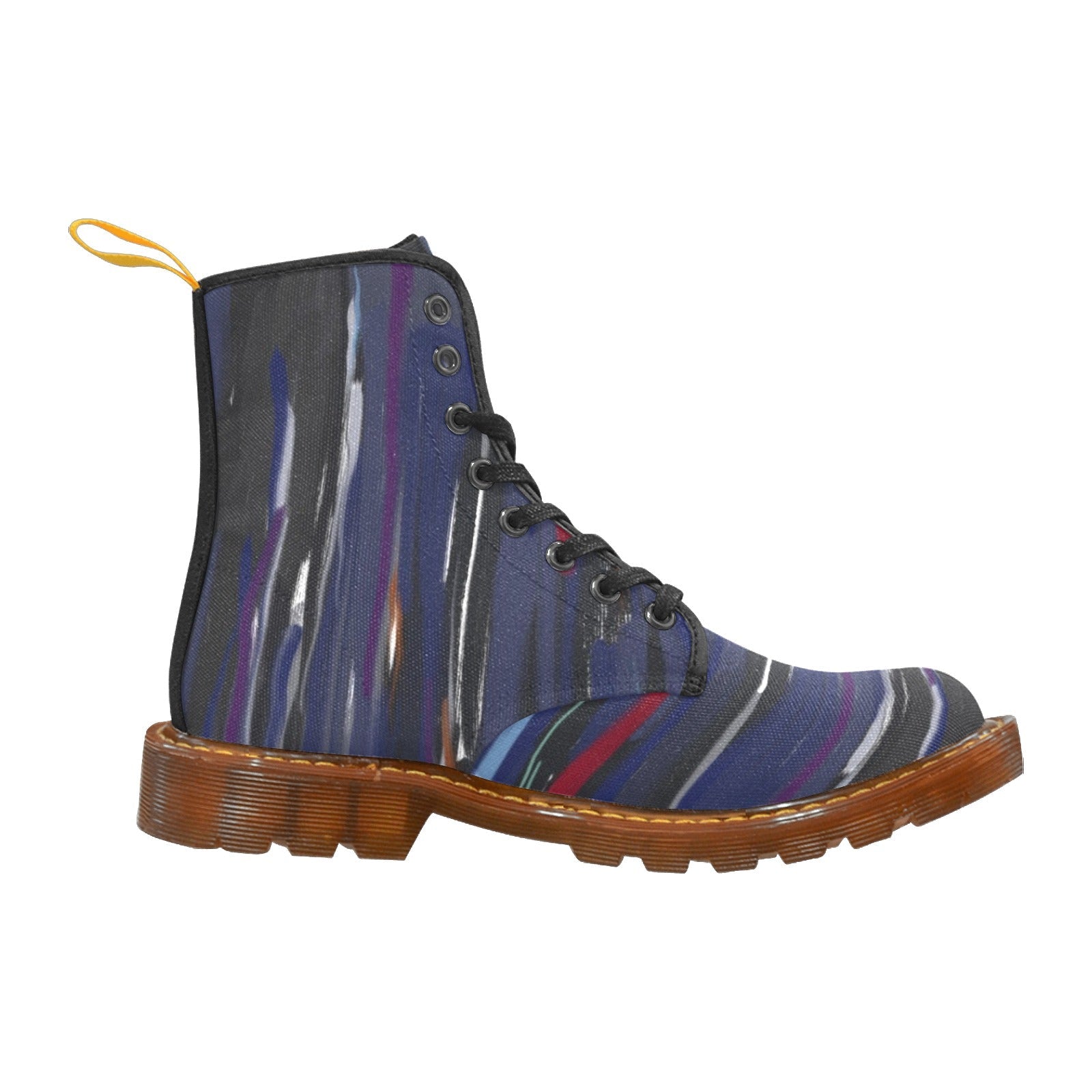 Blue Music Custom Canvas Boots For Women