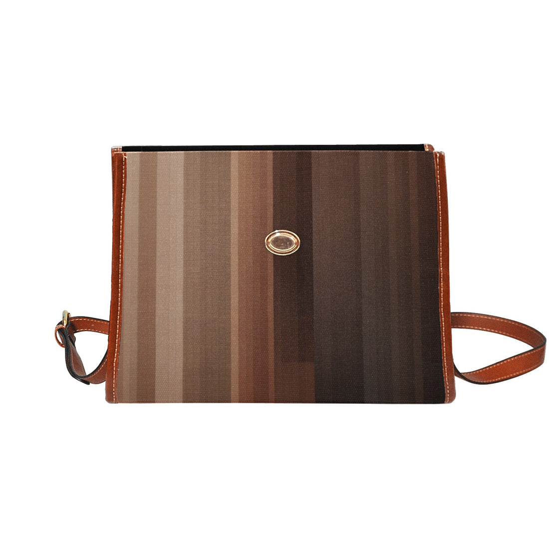 Brown Sophistication Waterproof Shoulder Strap Canvas Bag