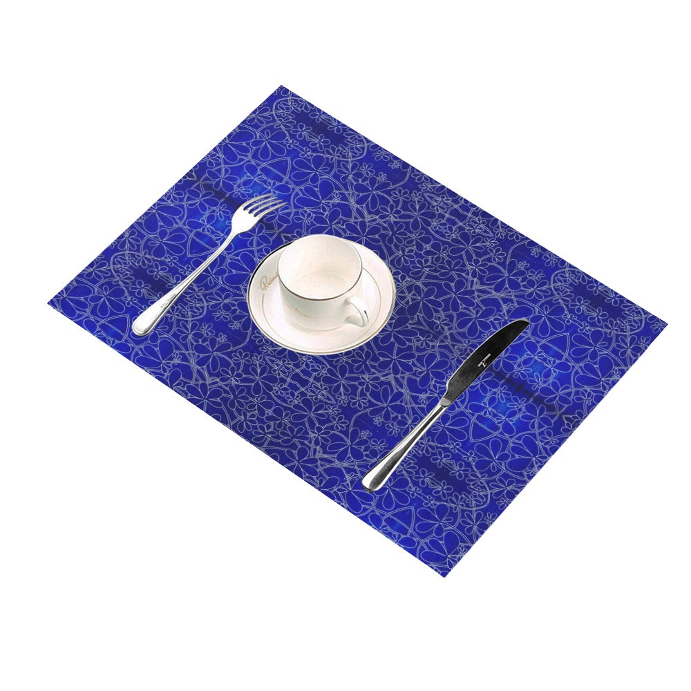 Infinity Bloom Royal Blue Placemat 14’’ x 19’’ (Set of 4)