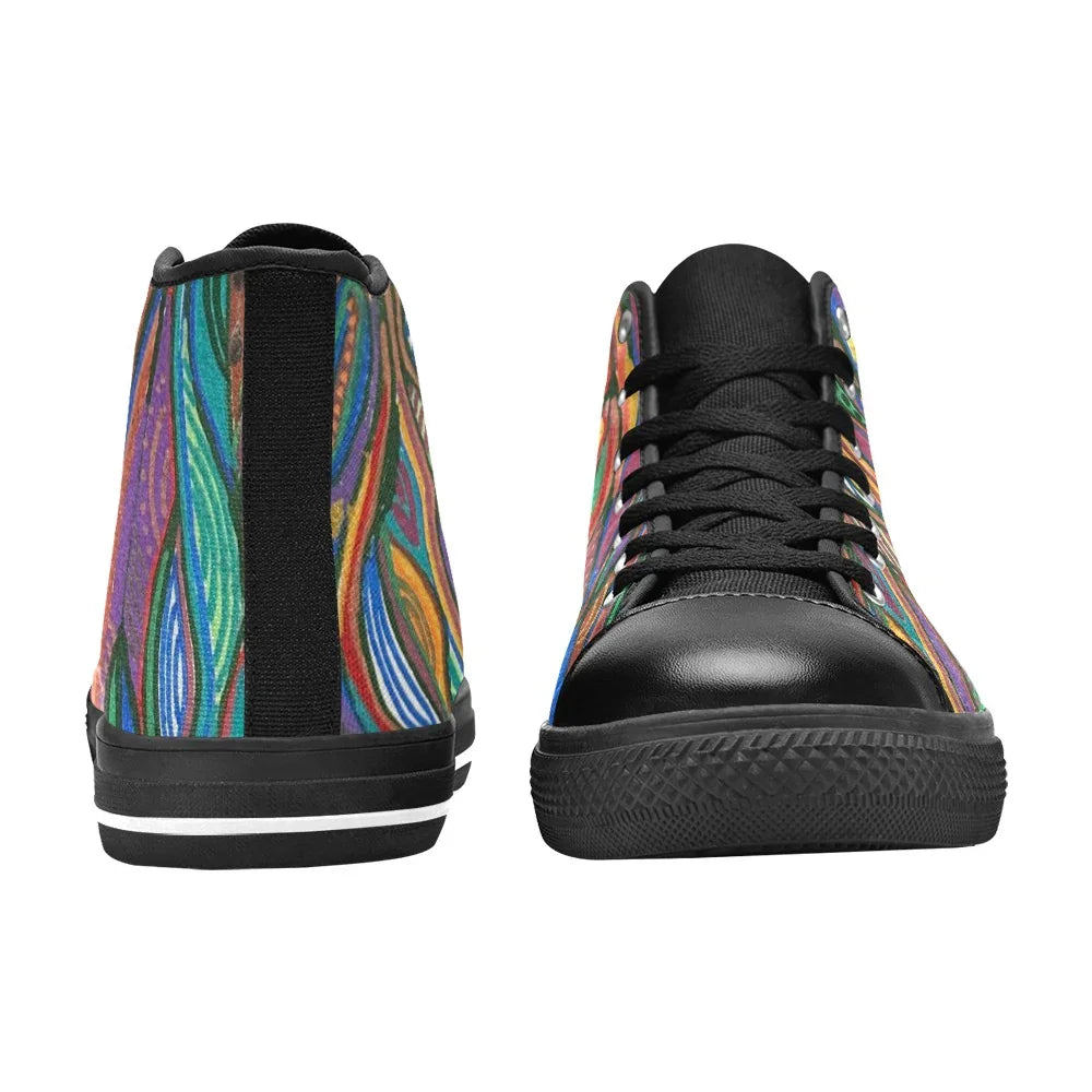 Lanterna High Top Schwarze Herren High Top Canvas Schuhe