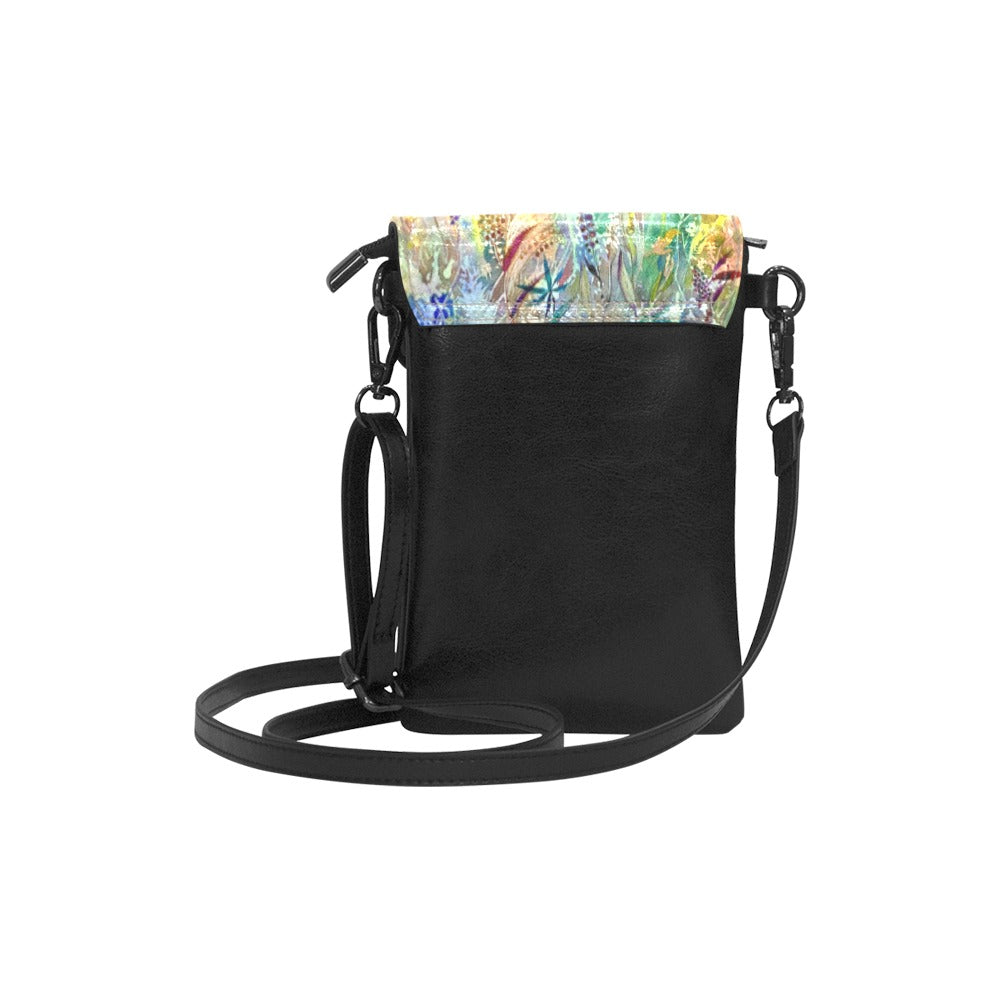 Blooming Melody Ocean Green Small Cell Phone Purse