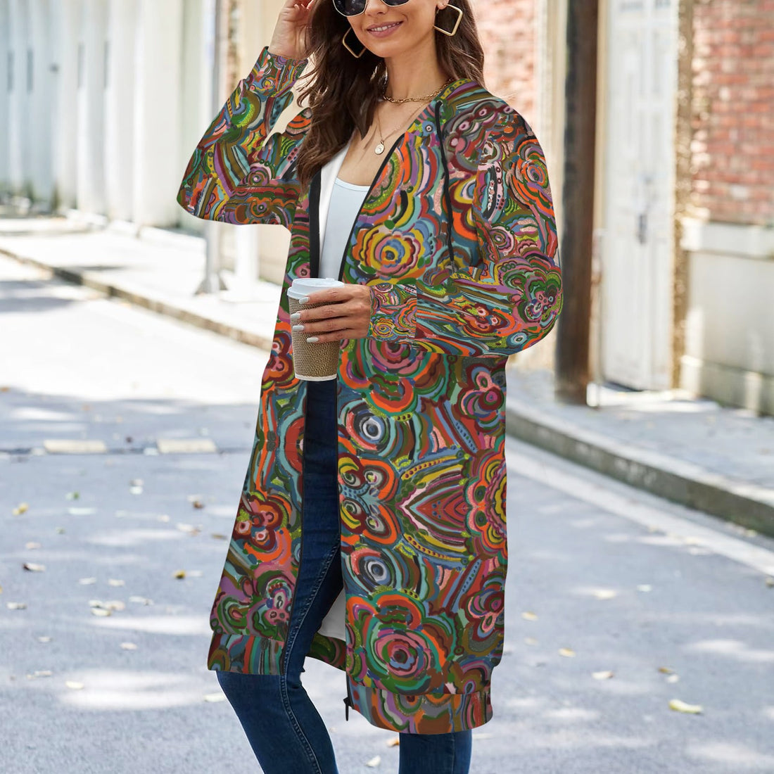 Fall Fiesta Women's Long Hooded Coat