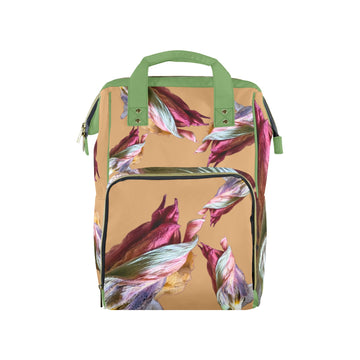 Red Tulip Twist Gold Multi-Function Travel Diaper Bag-Large